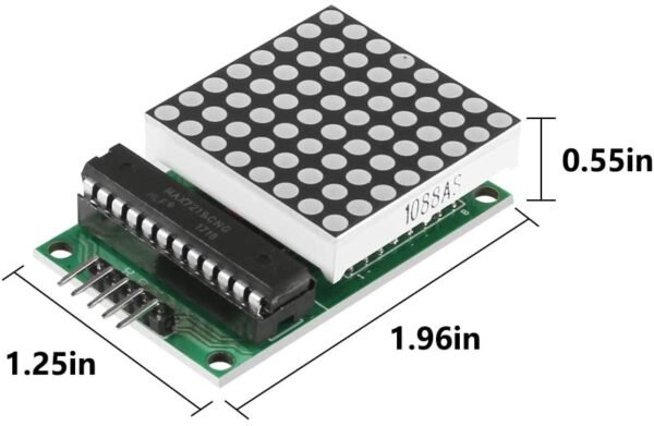 MAX7219 Full color 8*8 RGB dot matrix drive board - Image 3