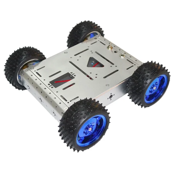 4 WD Smart Car Chassis 15KG Bearing (Silver) Aluminum Alloy