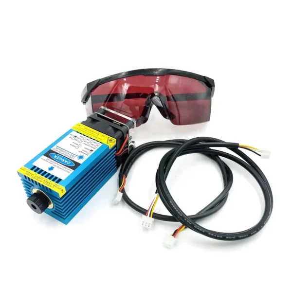 15W 445nm Laser head Bulelight with 3P cable and Light green goggles