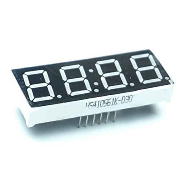 0.56 inch 4 Digit 7 Segment LED Display CA RED (HS410561K-D30) Clock