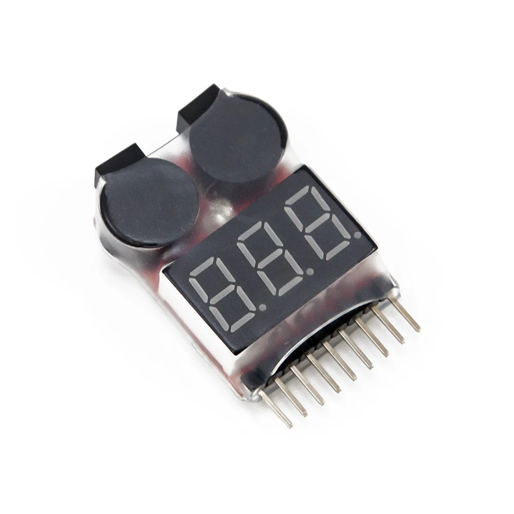 Lipo Battery Voltage Indicator Dual Speaker 1S-8S Buzzer Alarm